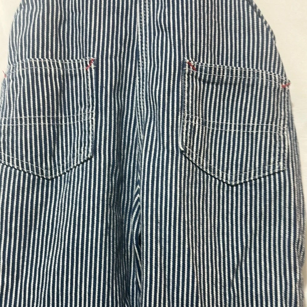 Blue Denim Overalls with Adjustable Straps and Bib Front